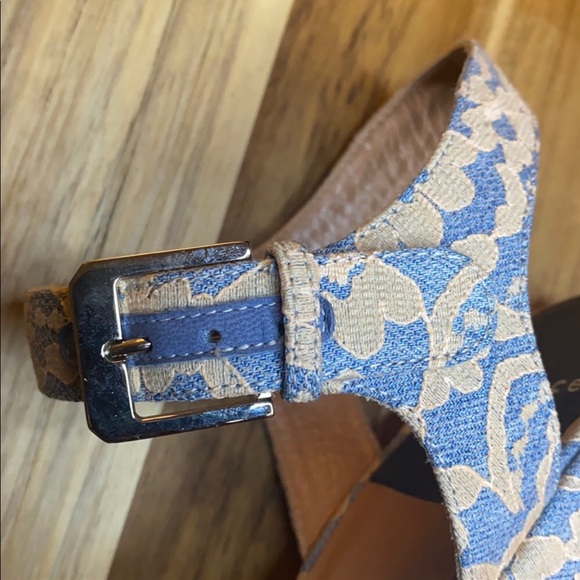 LAURENCE DACADE Helissa Laced Nude Wedge Sandals - Picture 4 of 5